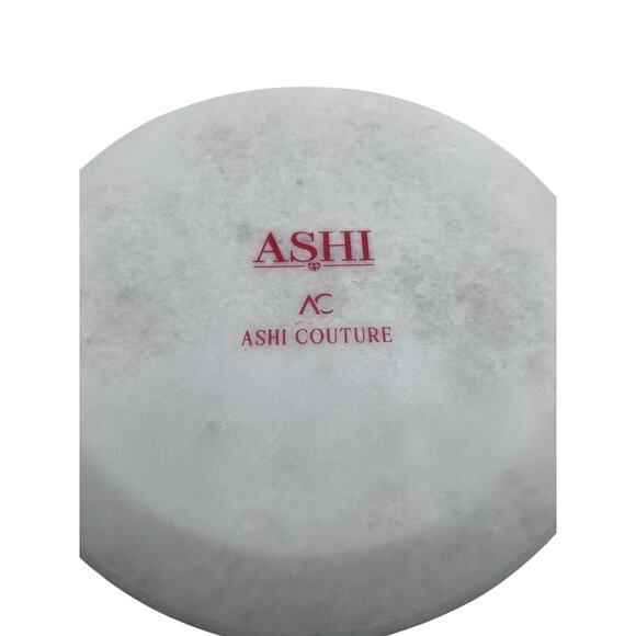 Ashi Couture White Marble Plate 10” Semi Precious Inlay Stone Floral Pattern - Picture 2 of 4